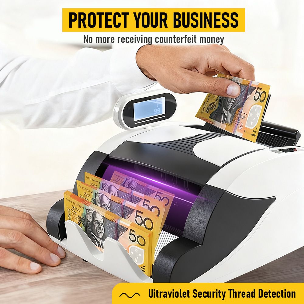 Money Counter Machine with UV, Bill Counter Suitable for AUD Dollars V1181-MC-2100
