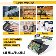 Money Counter Machine with UV, Bill Counter Suitable for AUD Dollars V1181-MC-2100