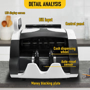 Money Counter Machine with UV, Bill Counter Suitable for AUD Dollars V1181-MC-2100