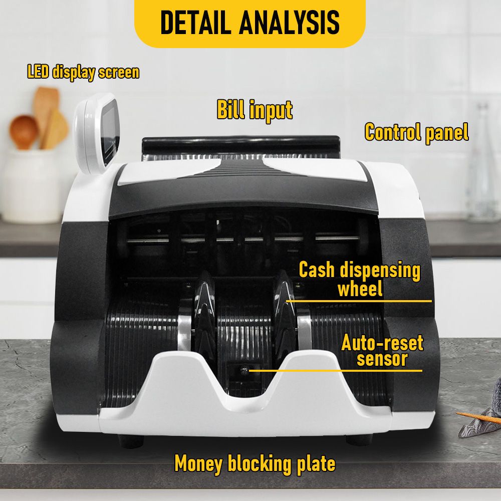 Money Counter Machine with UV, Bill Counter Suitable for AUD Dollars V1181-MC-2100