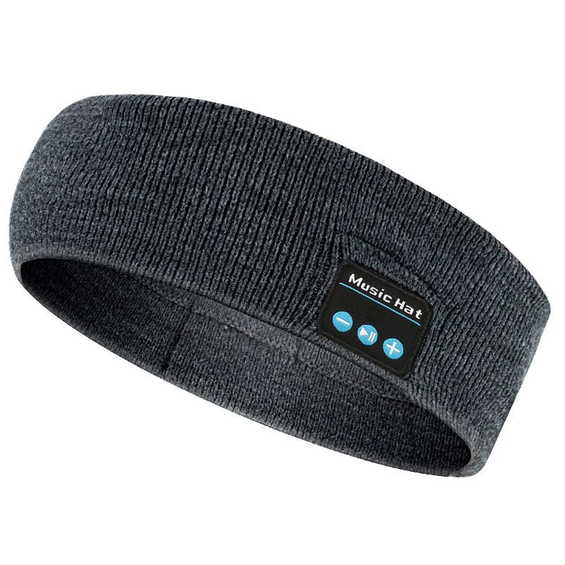 Headset Bluetooth 5.0 Wireless Stereo Earbud Headphone Sports Headband w/Mic-Grey V1181-SEA0001-GR