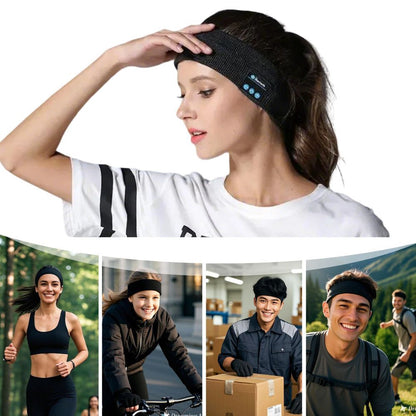 Headset Bluetooth 5.0 Wireless Stereo Earbud Headphone Sports Headband w/Mic-Grey V1181-SEA0001-GR