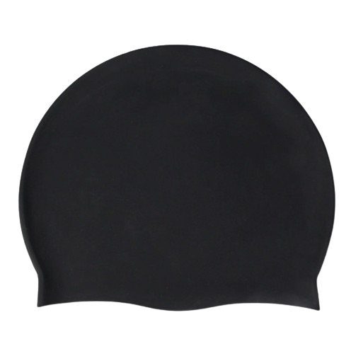 Silicone Swimming Cap Large Waterproof Swim Hat for Long Hair Men Women Adults V1181-SEA0002-BK