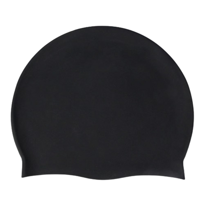 Silicone Swimming Cap Large Waterproof Swim Hat for Long Hair Men Women Adults V1181-SEA0002-BK