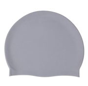 Silicone Swimming Cap Large Waterproof Swim Hat for Long Hair Men Women Adults-Grey