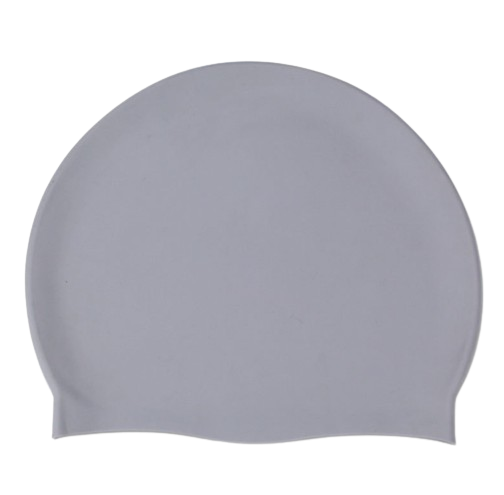 Silicone Swimming Cap Large Waterproof Swim Hat for Long Hair Men Women Adults-Grey