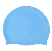 Silicone Swimming Cap Large Waterproof Swim Hat for Long Hair Men Women Adults-Blue