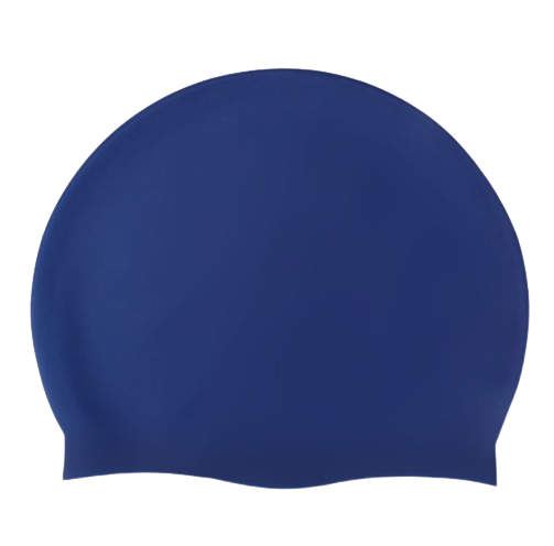 Silicone Swimming Cap Large Waterproof Swim Hat for Long Hair Men Women Adults-Navy V1181-SEA0002-NY