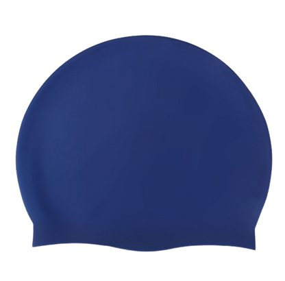Silicone Swimming Cap Large Waterproof Swim Hat for Long Hair Men Women Adults-Navy V1181-SEA0002-NY
