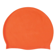 Silicone Swimming Cap Large Waterproof Swim Hat for Long Hair Men Women Adults-Orange