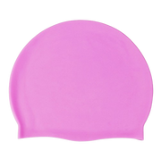 Silicone Swimming Cap Large Waterproof Swim Hat for Long Hair Men Women Adults-Pink