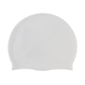Silicone Swimming Cap Large Waterproof Swim Hat for Long Hair Men Women Adults-White V1181-SEA0002-WH