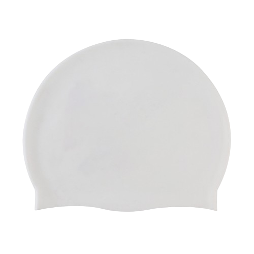 Silicone Swimming Cap Large Waterproof Swim Hat for Long Hair Men Women Adults-White V1181-SEA0002-WH