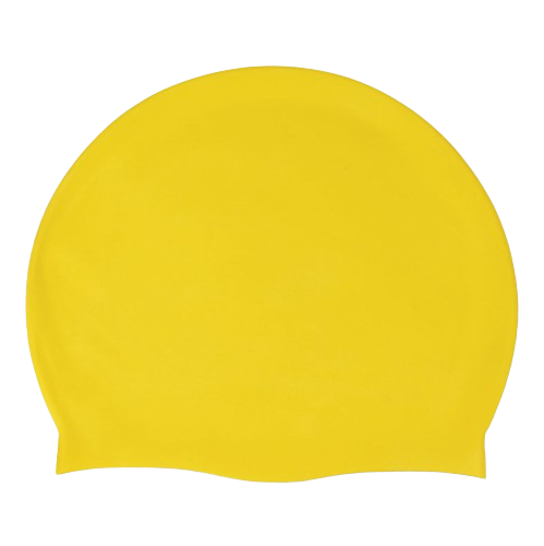 Silicone Swimming Cap Large Waterproof Swim Hat for Long Hair Men Women Adults-Yellow