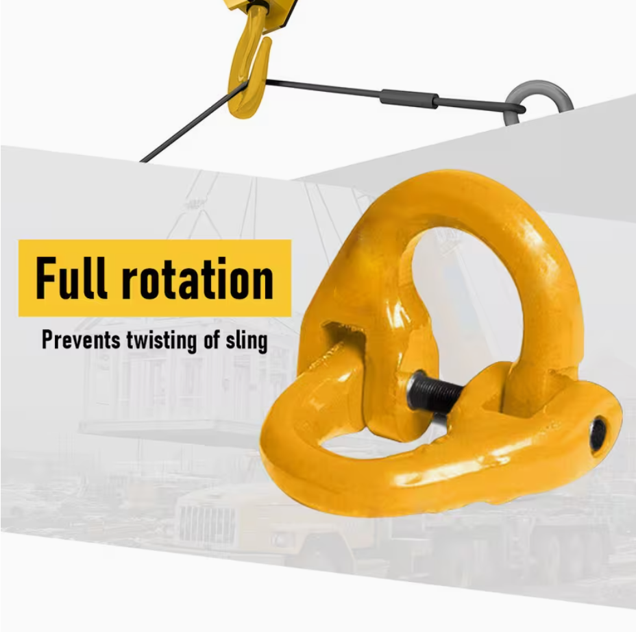 2SET 1.12T Sling Hook Heavy Duty Hammerlock/Slip Hook Kit With Swivel Winch & Safety Latch-Yellow