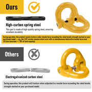2SETS 2T Sling Hook With Hammerlock Heavy Duty Safety Latch Swivel Winch Hook For Trailer Safety Chain-Yellow V1181-SH-2T-Y