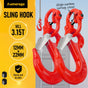 2SET 3.15T Sling Hook Heavy Duty Hammerlock/Slip Hook Kit With Swivel Winch & Safety Latch V1181-SH-315T-R