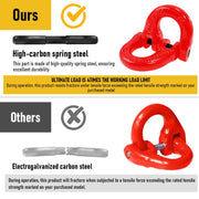 2SET 3.15T Sling Hook Heavy Duty Hammerlock/Slip Hook Kit With Swivel Winch & Safety Latch V1181-SH-315T-R