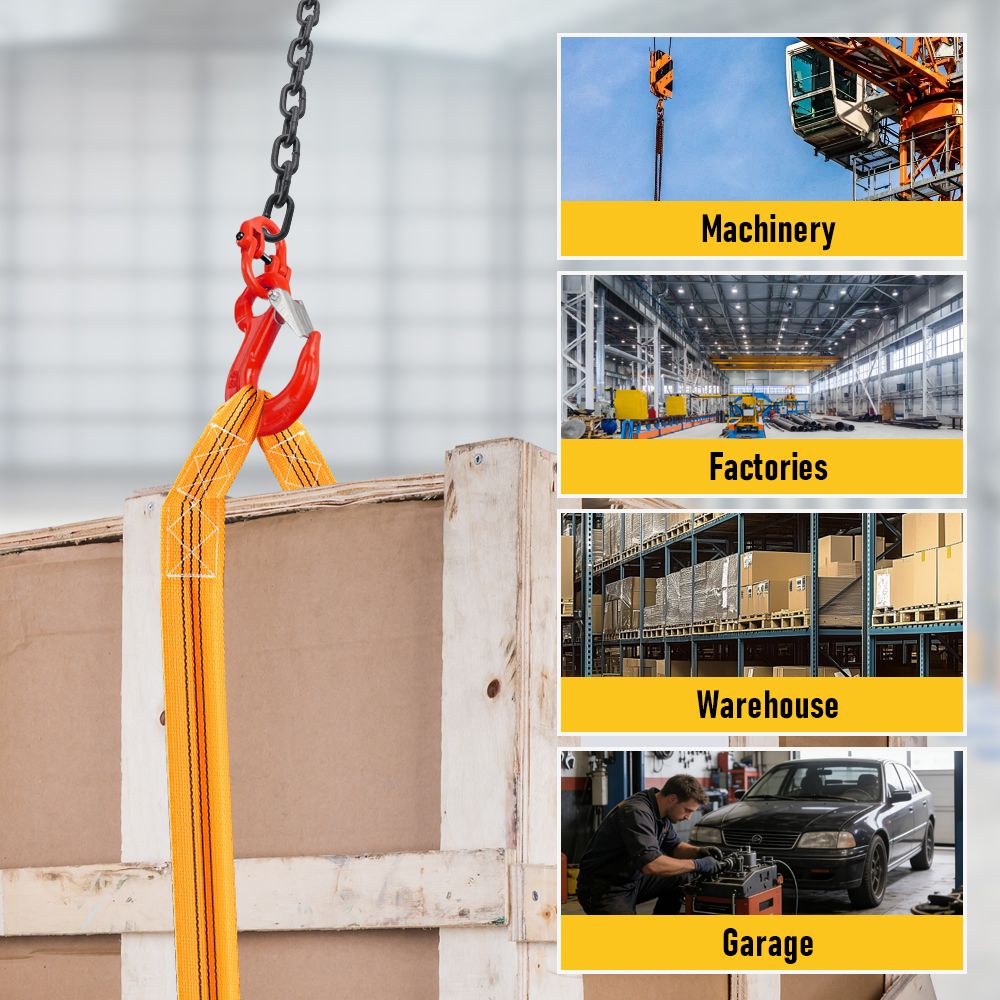 2SET 3.15T Sling Hook Heavy Duty Hammerlock/Slip Hook Kit With Swivel Winch & Safety Latch V1181-SH-315T-R