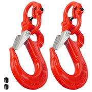 2SET 3.15T Sling Hook Heavy Duty Hammerlock/Slip Hook Kit With Swivel Winch & Safety Latch V1181-SH-315T-R