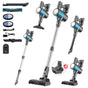 8-in-1 Cordless Vacuum Cleaner 2 Modes Anti-Tangle Brush For Pet Hair On Hardwood Floors & Carpets V1181-XT4-BL
