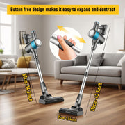 8-in-1 Cordless Vacuum Cleaner 2 Modes Anti-Tangle Brush For Pet Hair On Hardwood Floors & Carpets V1181-XT4-BL