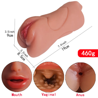 3 in 1 Male Masturbator Adult Sex Toys with Realistic, Men'S Pocket Stroker Toy V1183-FJ-A-1