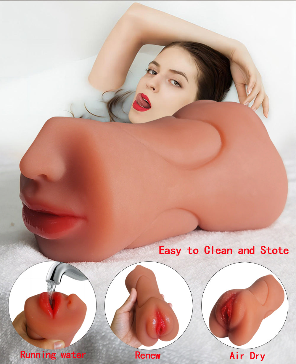 3 in 1 Male Masturbator Adult Sex Toys with Realistic, Men'S Pocket Stroker Toy V1183-FJ-A-1