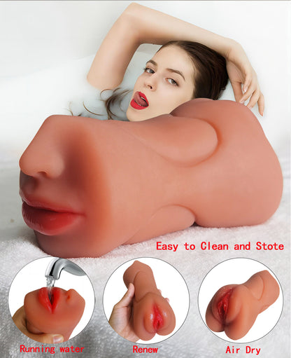 3 in 1 Male Masturbator Adult Sex Toys with Realistic, Men'S Pocket Stroker Toy V1183-FJ-A-1