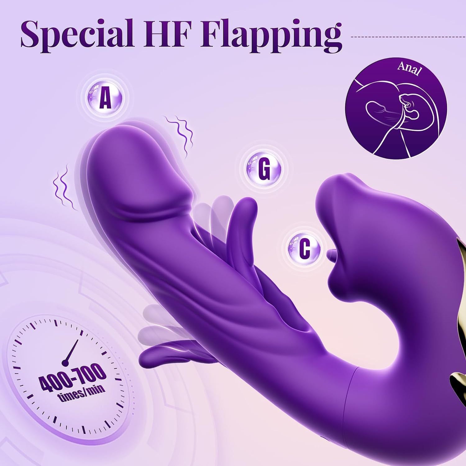 3-in-1 mouth slap tongue vibrator female 7-frequency sucking button G-spot masturbator_Purple V1183-FJ-KA-2