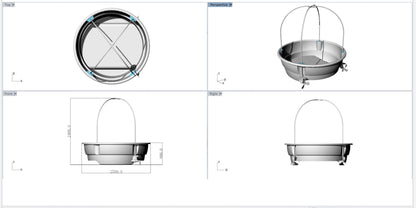 2.5m (5-Person) Smart Electric Power Round Transparent Boat V1184-5-PERSON-SMART-ELECTRIC-POWER-ROUND-TRANSPARENT-BOAT