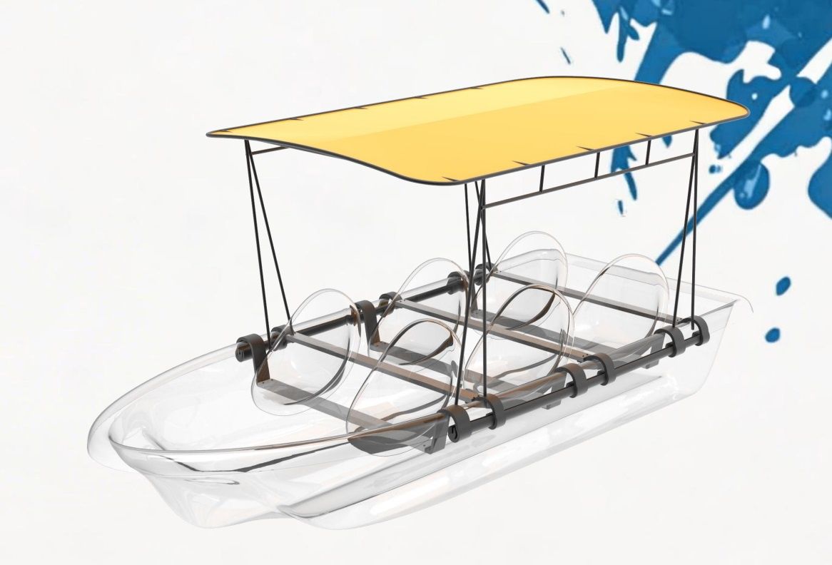 3.7m (5-Person) Smart Electric Power Transparent Boat V1184-5-PERSON-SMART-ELECTRIC-POWER-TRANSPARENT-BOAT