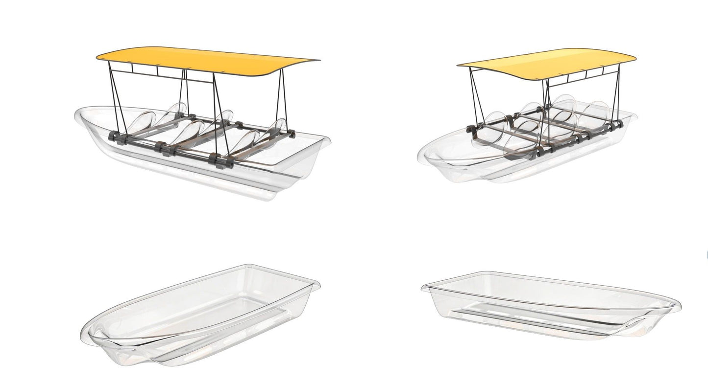3.7m (5-Person) Smart Electric Power Transparent Boat V1184-5-PERSON-SMART-ELECTRIC-POWER-TRANSPARENT-BOAT