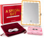 Gifts Set for Women, Wife, Girl Friend, LED Vanity Makeup Mirror with Adjustable Rack, Portable Travel Mirror V1186-CFM002