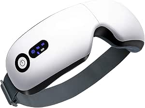 Eye Massager with Heat, Vibration and Warm Compress, Smart Sleeping Eyes Mask with Bluetooth Can Connect with V1186-EM002