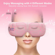 Eye Massager with Heat, Vibration and Warm Compress, Smart Sleeping Eyes Mask with Bluetooth Can Connect with V1186-EM003