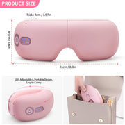 Eye Massager with Heat, Vibration and Warm Compress, Smart Sleeping Eyes Mask with Bluetooth Can Connect with V1186-EM003