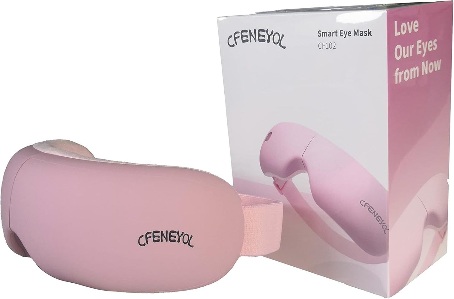 Eye Massager with Heat, Vibration and Warm Compress, Smart Sleeping Eyes Mask with Bluetooth Can Connect with V1186-EM003