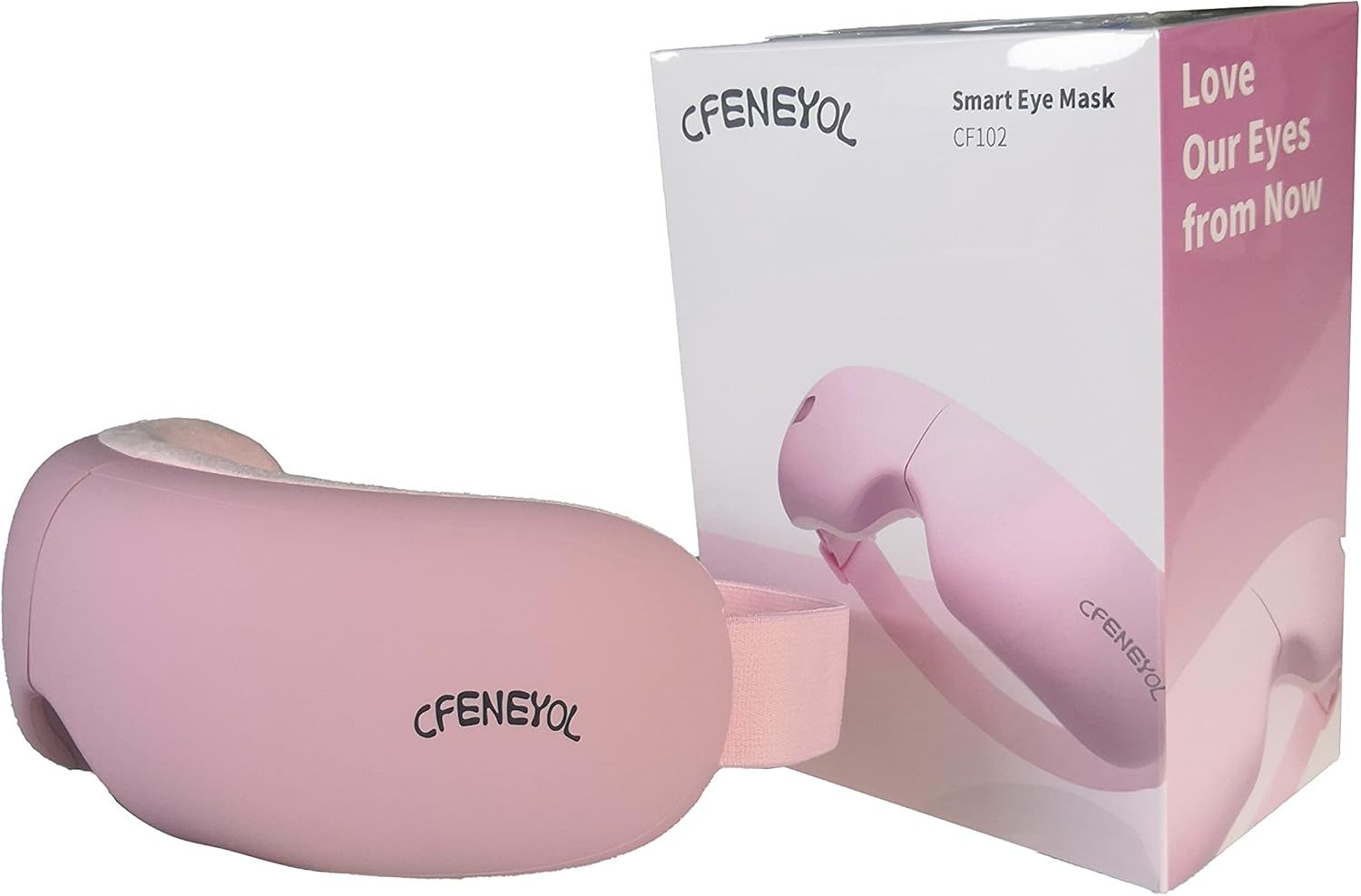 Eye Massager with Heat, Vibration and Warm Compress, Smart Sleeping Eyes Mask with Bluetooth Can Connect with V1186-EM003
