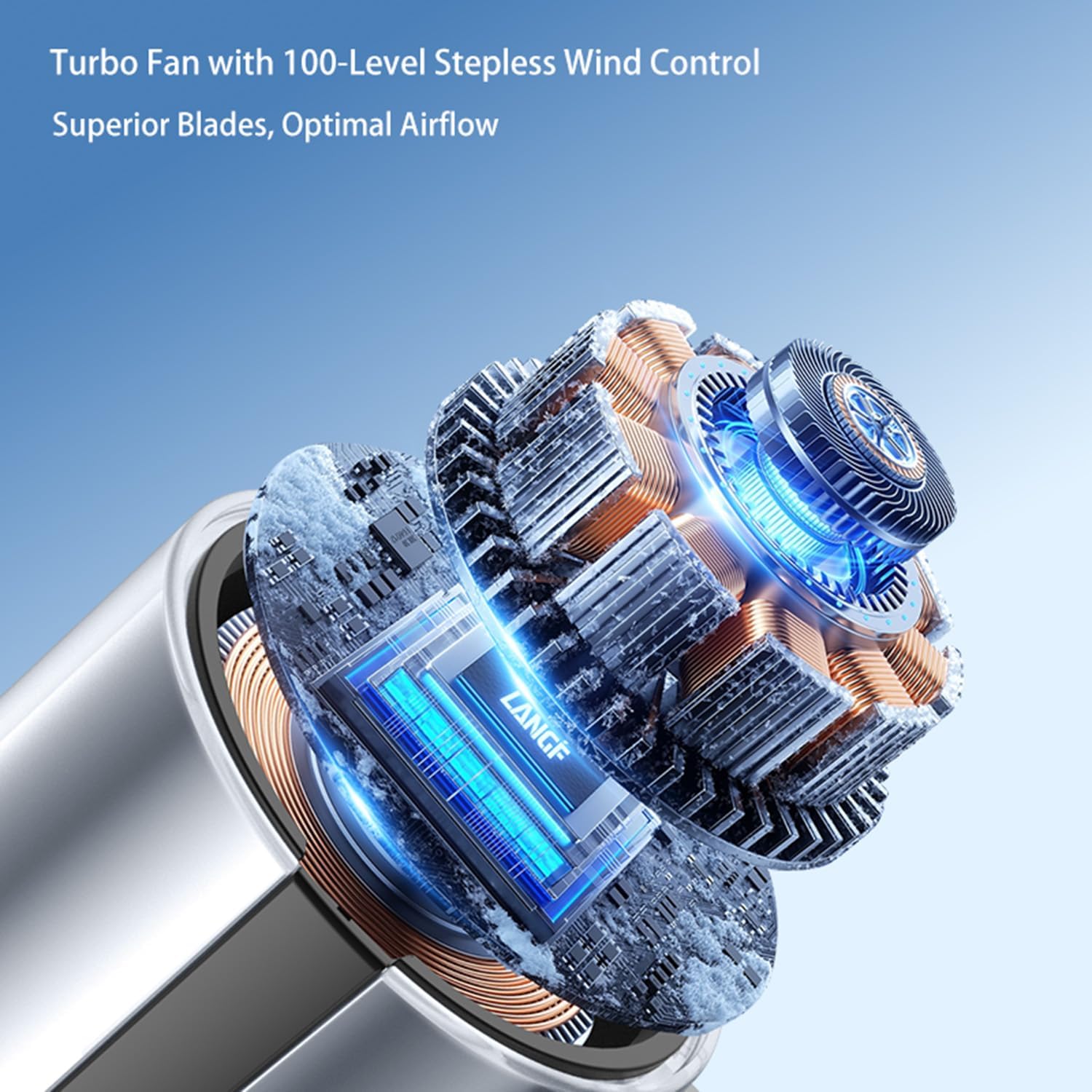 Portable Handheld Fan, Rechargeable Battery Powered with High-Speed Turbo for Strong Wind & Rapid Cooling, V1186-HF-S13-02