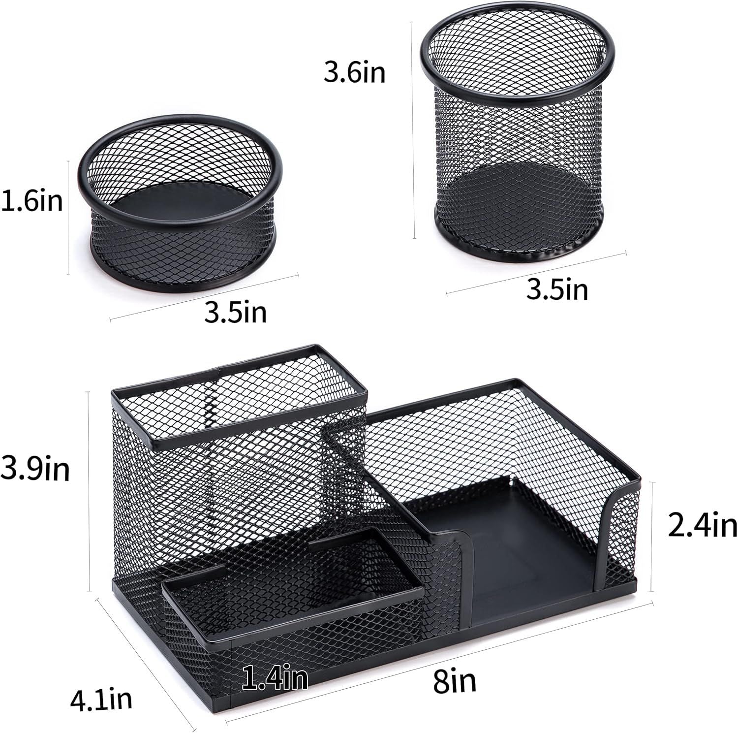 3-set Desk Organisers, Pen Holder For Stationeries & Pencils, Accessories
