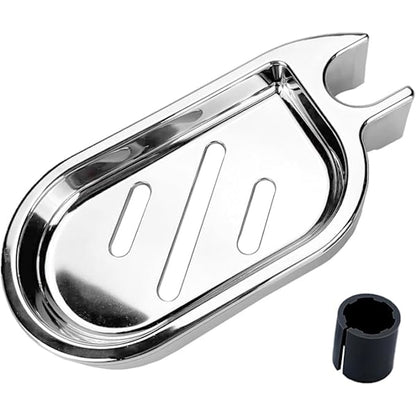 Shower Rod Soap Holder Shelf Dish Compatible with Oral-B Bathroom Draining Organizer V1188-CAQQ-12106-1