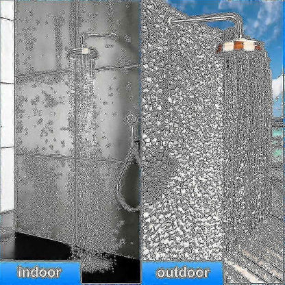 High Pressure Copper Rain Shower Head 20 cm (8 inch) Diameter Adjustable Angle Fixed Compatible with Standard V1188-CAQQ-135481-1