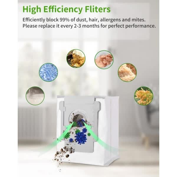 Vacuum Cleaner Bags Compatible with iRobot Roomba i7 i7+ i3 i3+ i4 i4+ i6, 10 Pack V1188-CAQQ-136813-1