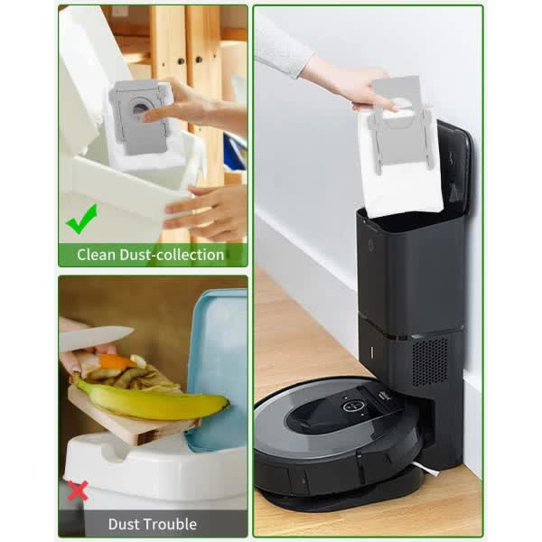 Vacuum Cleaner Bags Compatible with iRobot Roomba i7 i7+ i3 i3+ i4 i4+ i6, 10 Pack V1188-CAQQ-136813-1