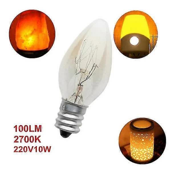 10W E12 C7 Filament Light Bulbs Warm White 10pcs 220-240V Compatible with Living Room Lamps V1188-CAQQ-146886-1