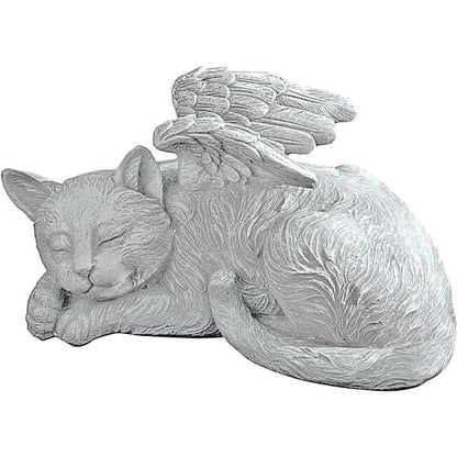 Memorial Cat Pet Angel Statue with Honorary Headstone V1188-CAQQ-37039-1