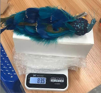 Peacock Feather Christmas Tree Ornaments, 3D Simulation Decorations, Natural Hanging Crafts for Christmas V1188-CAQQ-41421-1