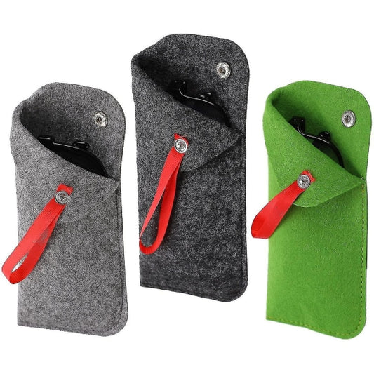 Soft Glasses Cases, 3 pcs Felt Travel Glasses Case for Glasses Storage V1188-CAQQ-6387-1
