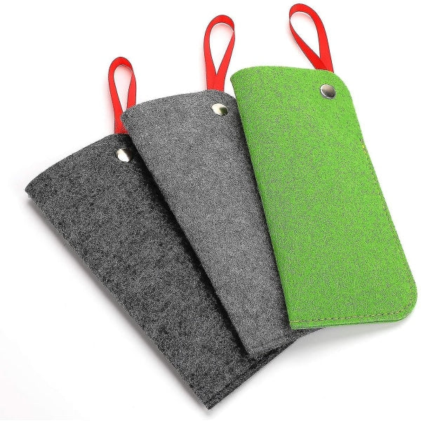 Soft Glasses Cases, 3 pcs Felt Travel Glasses Case for Glasses Storage V1188-CAQQ-6387-1